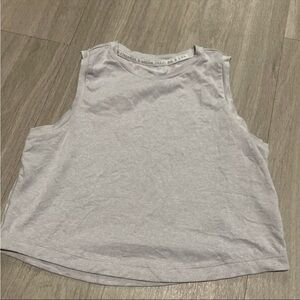 Athleta Light Gray Muscle Tee